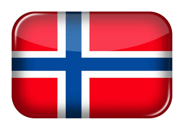 Norway web icon rectangle button with clipping path 3d illustration — Stock Photo, Image