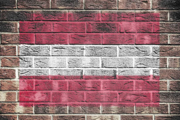 Austria flag on a brick wall background — Stock Photo, Image