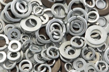 Arkaplan görüntüsü farklı boyutlarda çamaşır makineleri yığını