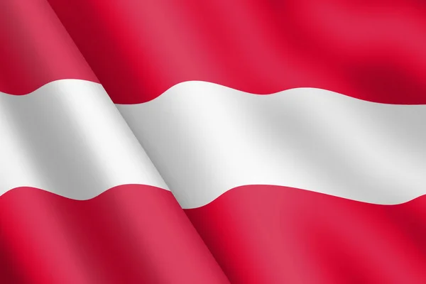 Austria waving flag 3d illustration wind ripple — Stock Photo, Image