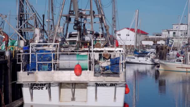 French Creek, Canadá - 29 de agosto de 2021 - Barco de pesca comercial, Fear Knot II — Vídeo de Stock