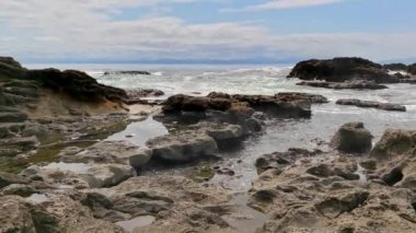 Botanik Körfezi ile Botanik Sahili arasında Juan De Fuca Provincial Parkı, Port Renfrew, British Columbia, Kanada