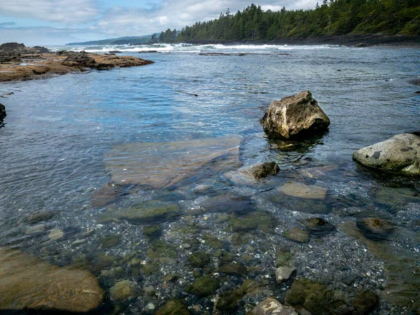 Χαμηλή παλίρροια στην παραλία Βοτανικός, BC, Καναδάς — Φωτογραφία Αρχείου
