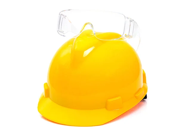 Glasses Helmet Industry White Backgroun — Stock Photo, Image