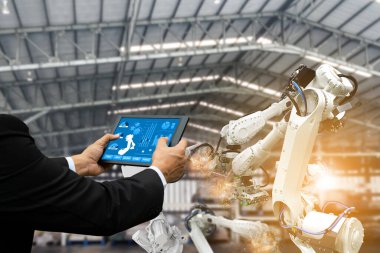 Mühendis kontrol kontrol otomasyonu Robotik silahlar, endüstriyel robotlar, fabrika otomasyon makineleri