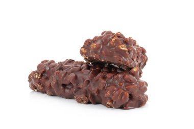 Beyaz bir sırtüstü çikolatalı gofretler