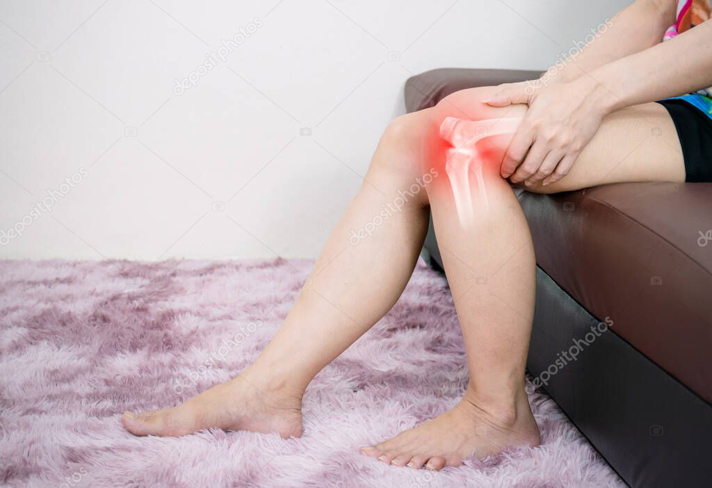 Human leg osteoarthritis inflammation of bone joint