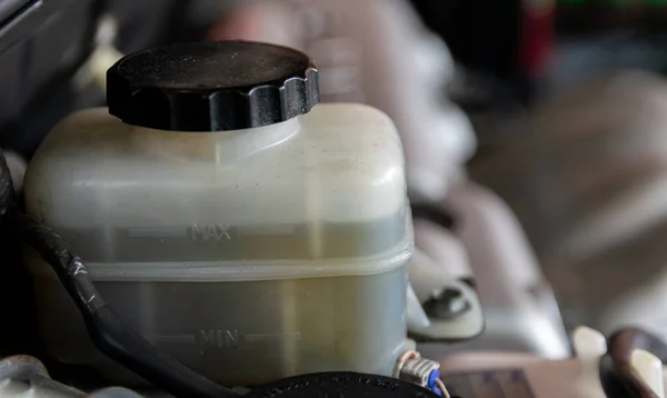 Brake Fluid Reservoir Oil Level Car — Stock Photo, Image