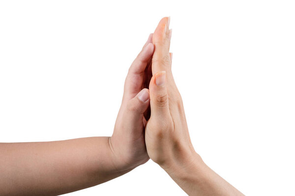 высокие пять рук детей и взрослых