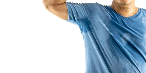 Armpit Sudor Olor Corporal Masculino Fondo Blanco —  Fotos de Stock