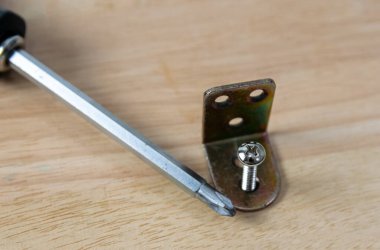 Screwdrivers and screws for drilling wood