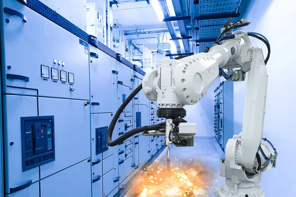 Industrielles Maschinenkonzept Roboterarm Der Fabrik — Stockfoto