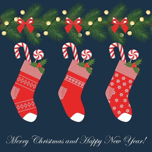 Χριστουγεννιάτικη Απεικόνιση Διάνυσμα Εικόνα Της Παραδοσιακής Χριστουγεννιάτικης Διακόσμησης Στοιχεία Σχεδιασμού — Διανυσματικό Αρχείο