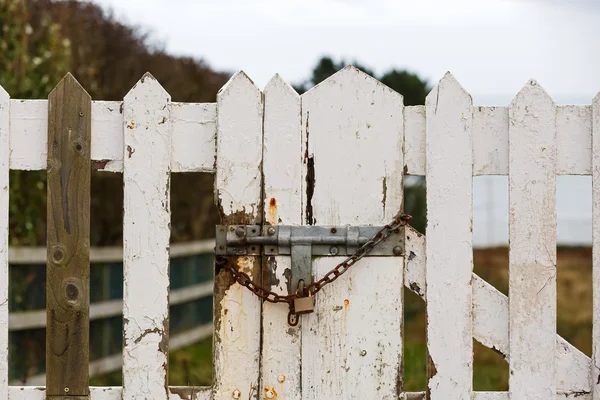 Old locked gate — Stock Photo, Image