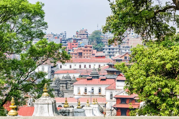 Városkép a Katmandu és Pashupatinath — Stock Fotó