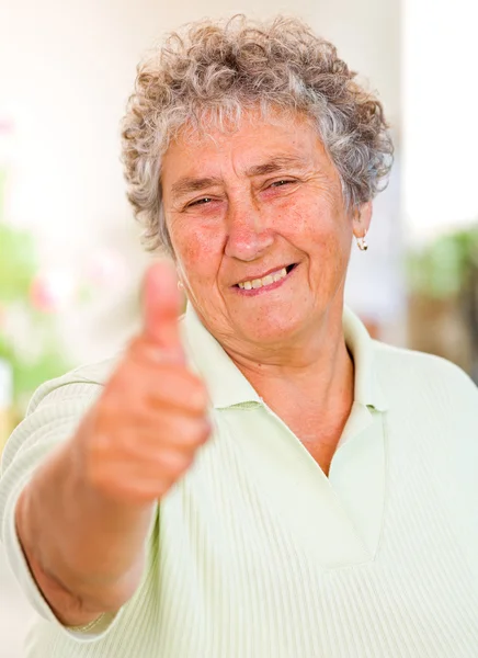 Happy elderly woman — Stock Photo, Image