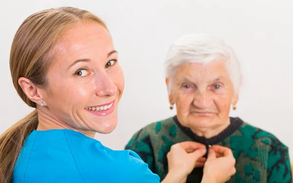 Äldre hemvård — Stockfoto