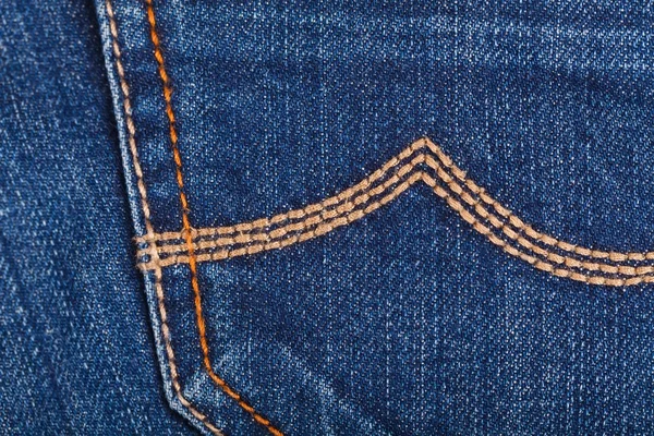 Blå jeans ficka — Stockfoto