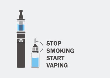 Stop smoking start vaping clipart