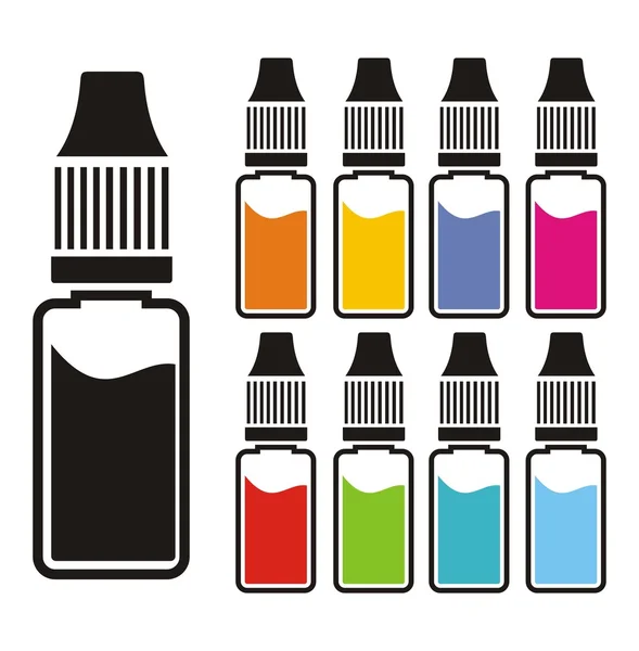 Цветные наборы жидкости — стоковый вектор
