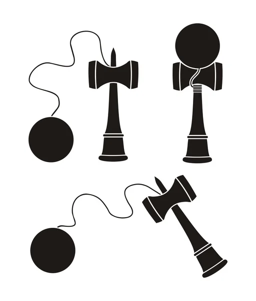 Kendama silhouette — Stock Vector