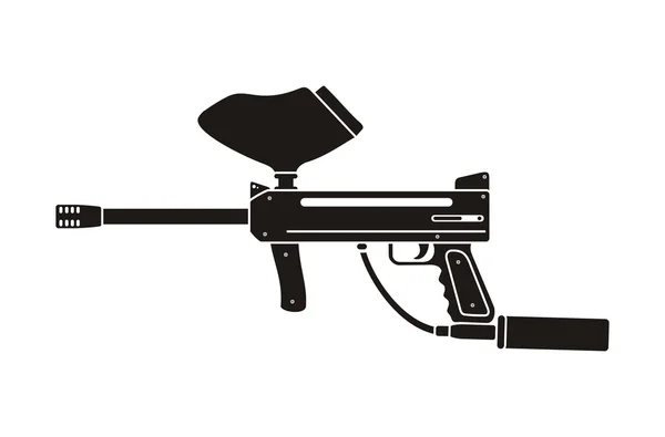 Paintball gun silhouette — Stock Vector