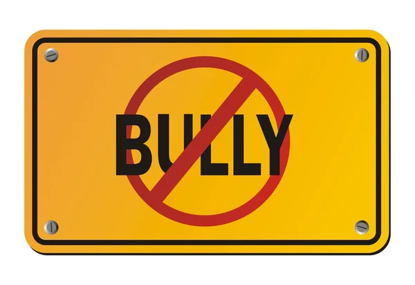 Stop bully - yellow signs — Stock Vector