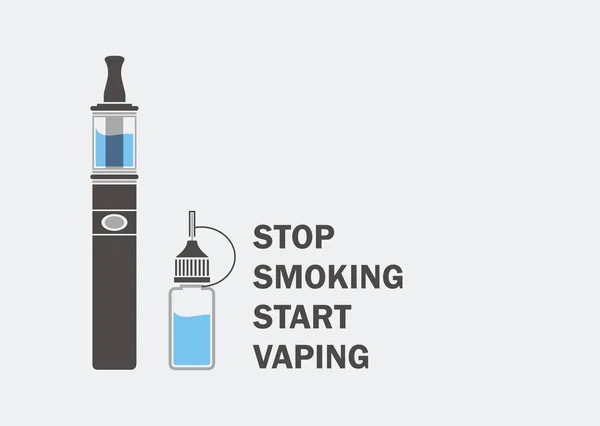 Stoppen met roken start vaping — Stockvector