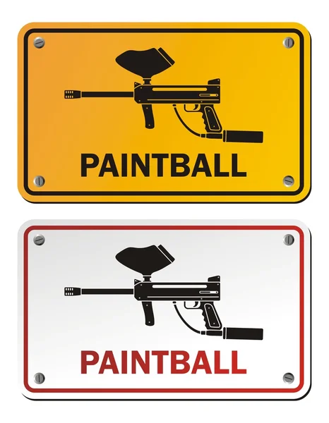 Paintball - signos rectángulos Ilustración de stock