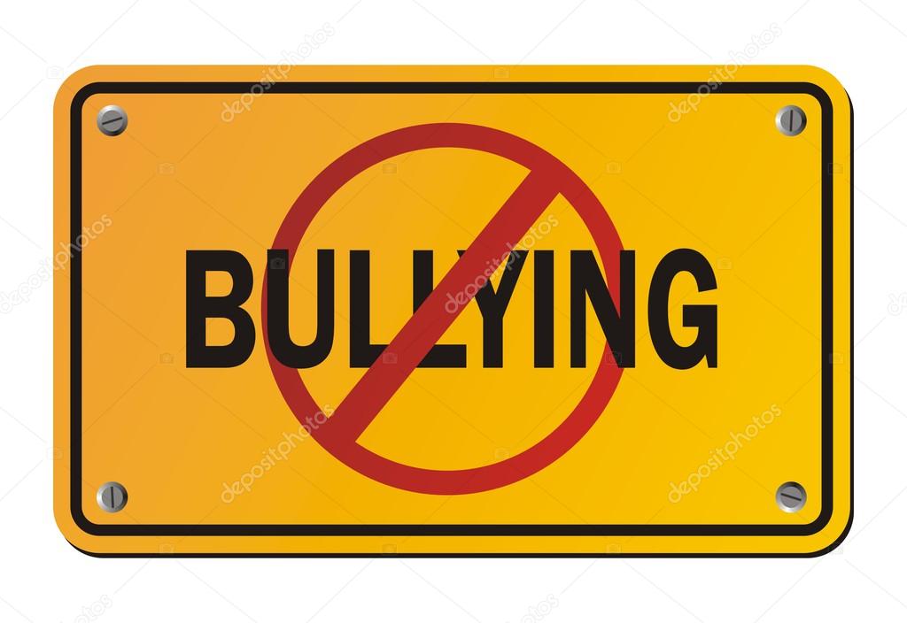 Stop bullying - yellow signs