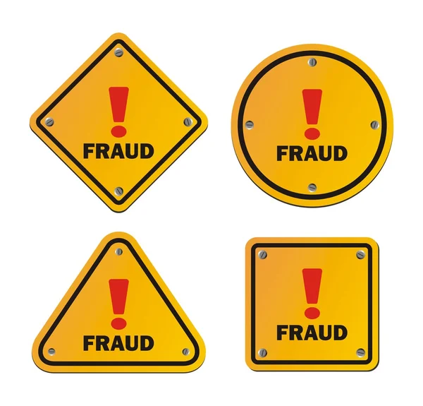 Fraud - warning sign — Stock Vector