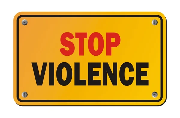 Stop violence - warning sign — Stock Vector