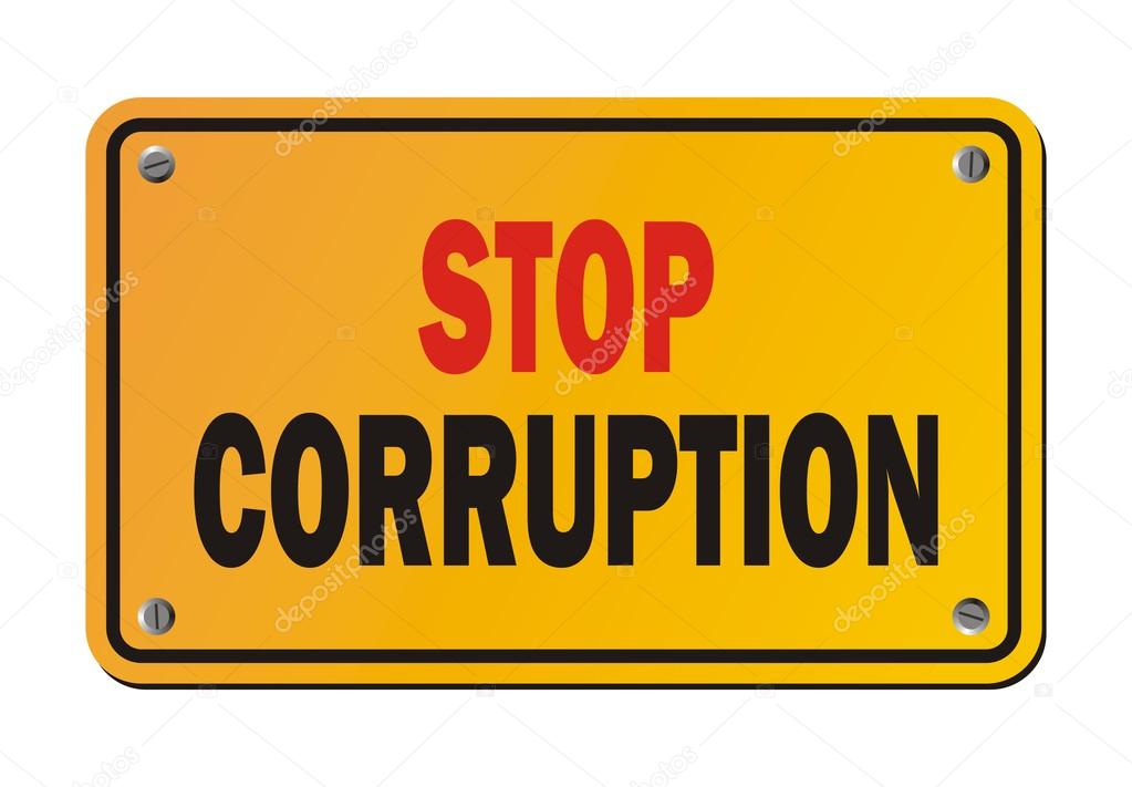 Stop corruption - protest sign