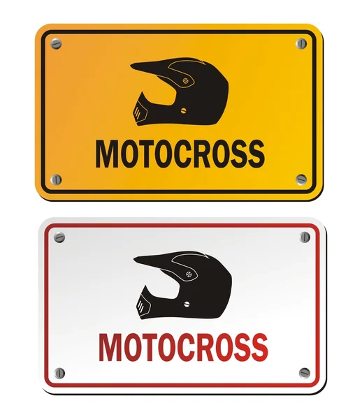 Motocross - yellow signs — Stock Vector