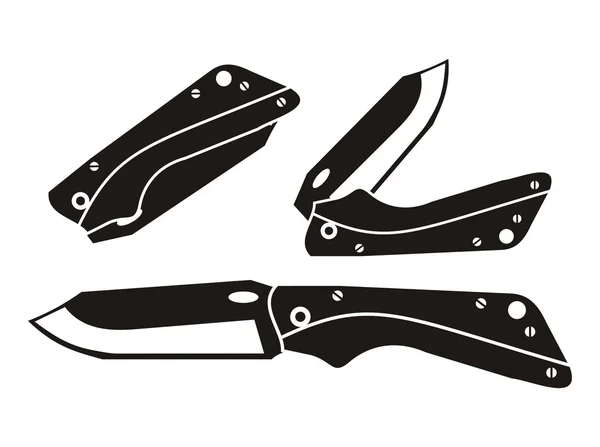 Folding knife - pictogram — Stock Vector