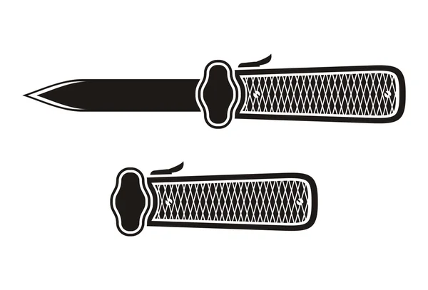 Cuchillo plegable - cuchillo de injerto — Vector de stock