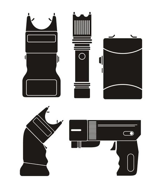 Pistolet paralysant - silhouette — Image vectorielle