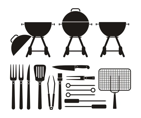 Equipamento de churrasco - pictograma — Vetor de Stock