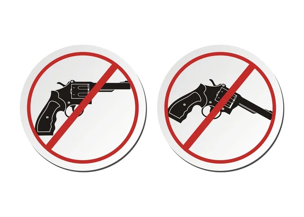 Revolver - aucun jeu d'autocollants pour pistolet — Image vectorielle