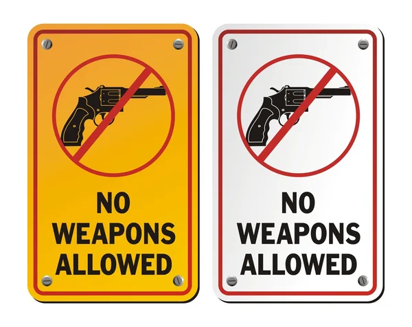 No weapons allowed - revolver icons — Stock Vector