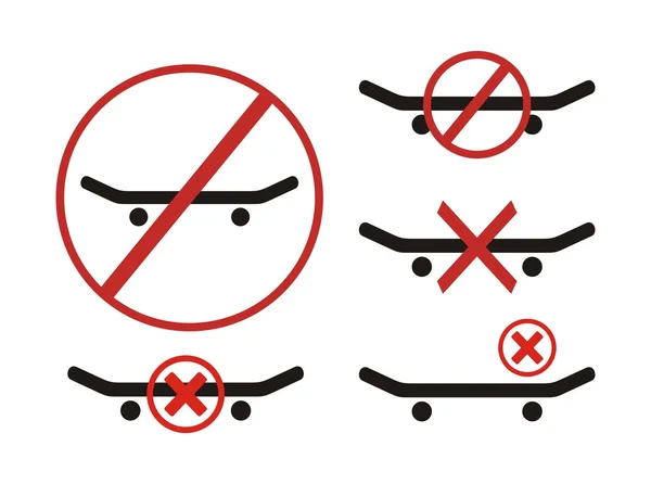 Kein Skateboarding-Symbol — Stockvektor