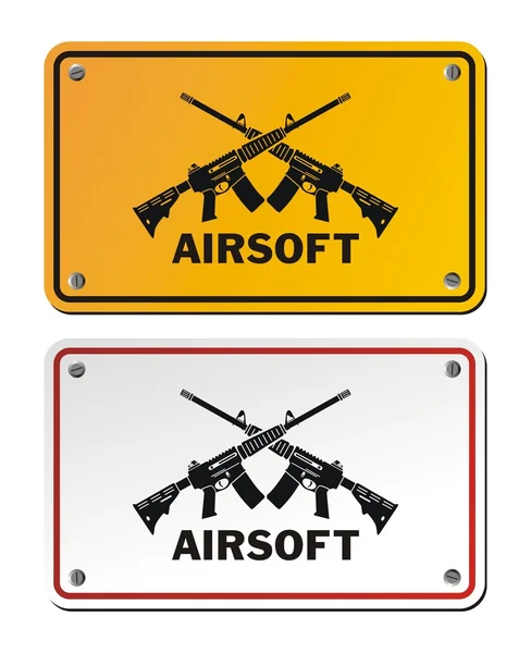 Airsoft signs — Stock Vector