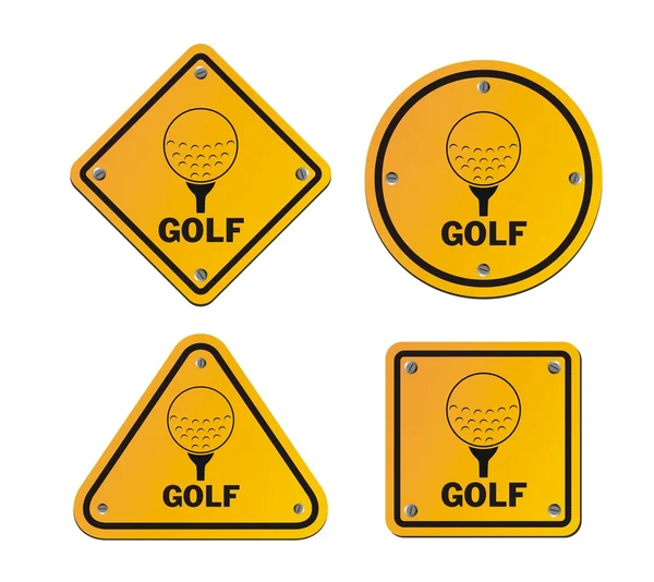 Golf signs — Stok Vektör