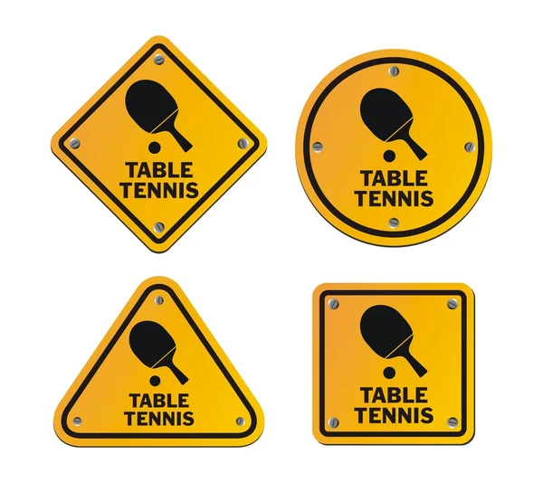 Table tennis signs — 图库矢量图片