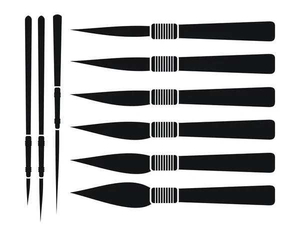 Nadelstreifen- und Handschriftenpinsel — Stockvektor