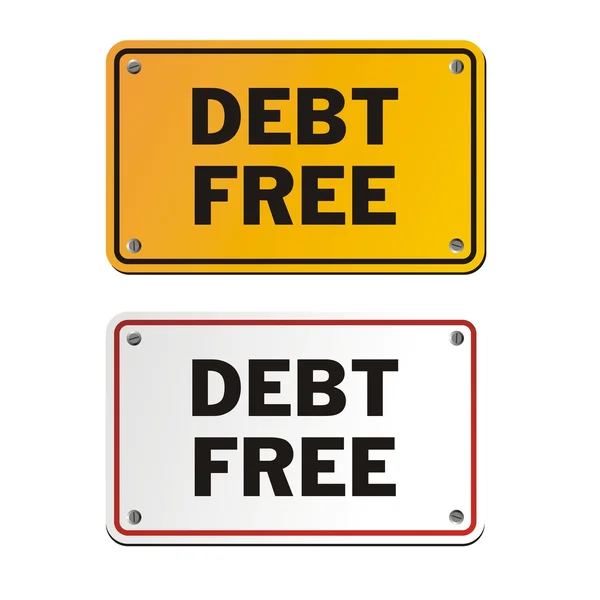 Долговые знаки — стоковый вектор
