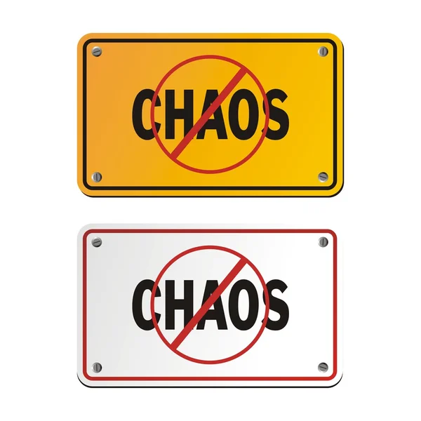 Signos anti caos — Archivo Imágenes Vectoriales