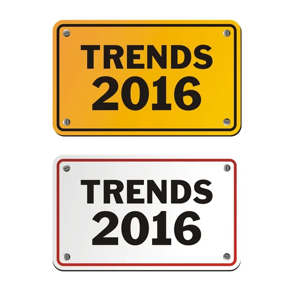 Tendances 2016 signes — Image vectorielle