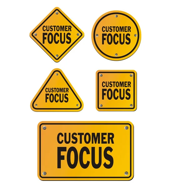 Customer focus signs — Stock Vector