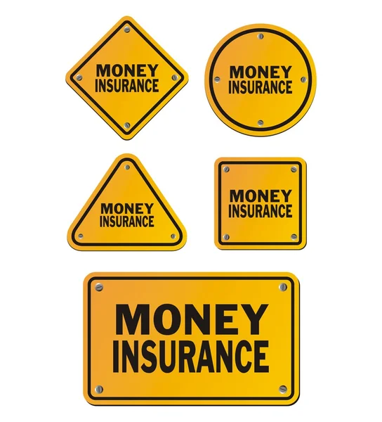 Знаки страхования денег — стоковый вектор